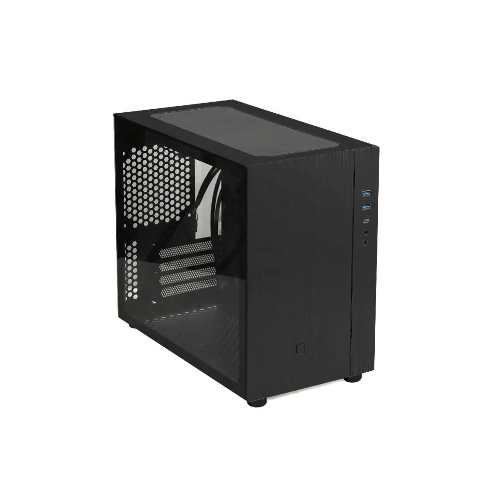 Black Transparent Stalinite Aluminum MATX Computer Case Gaming PC CNC Machining Parts