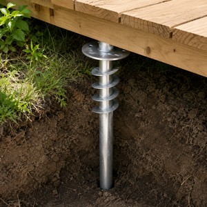 Vis de fixation solaire pour fondations hélicoïdales, poteaux et bases d'ancrage, structure en acier tubulaire pour sable - Product Image 1
