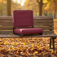 Chaise pliante légère et confortable avec rembourrage en mousse, style stade, pour terrasses, événements sportifs, parcs et écoles, en tissu Oxford
