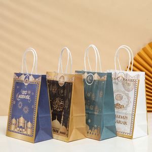 Sacs en papier kraft recyclables avec poignées torsadées pour café, thé au lait et usage en supermarché, taille personnalisable - Product Image 1