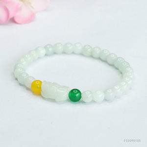 Pulseira Feminina de Jadeíta Ximang Shinzue Pixiu 2026 com Calcedônia - Atacado de Fábrica Geração S3090105 - Product Image 3