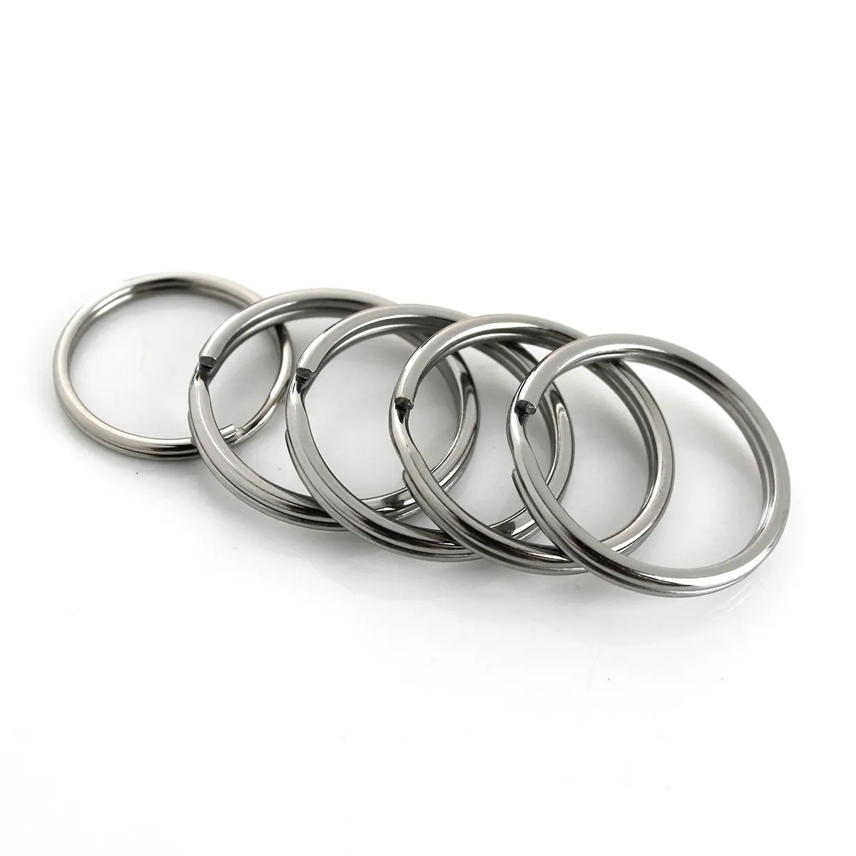 Metall Rund draht Split Ringe Doppels ch laufe Schlüssel ring 10-25mm Schlüssel bund Schlüssel halter DIY Leder Craft Hardware Edelstahl