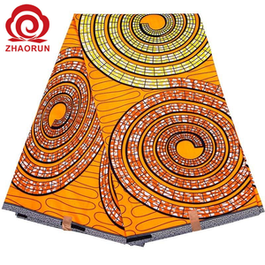 ZHAORUN prix usine conteneur 1-1.9yard <span class=keywords><strong>Coupon</strong></span> cire Polyester Stock africain Ankara impression tissu Pagne pour robe - Product Image 3