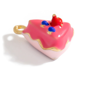 จี้รูปขนมหวานน่ารัก ไอศกรีม เค้ก รูปสัตว์ ทำจากโลหะผสมสังกะสี สำหรับทำเครื่องประดับ DIY ของขวัญ จี้ห้อยคอรูปอาหาร สำหรับทุกเพศ รุ่น PJ92623A - Product Image 2