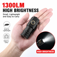 Lampe de poche industrielle professionnelle EDC 1300 lumens, lampe de travail LED portable avec clip de poche pour l'entretien mécanique