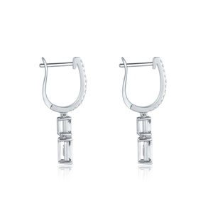 <span class=keywords><strong>Pendientes</strong></span> de gota de <span class=keywords><strong>oro</strong></span> auténtico con aros de nuevo estilo, joyería fina de diamante cultivado en laboratorio, <span class=keywords><strong>pendientes</strong></span> de gota de aro con cierre inglés para mujer - Product Image 4