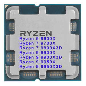 Amd9000 loạt AM5 CPU R7 9800x3d 9950x3d 9900x3d 9950x3d 9950x 990x 9700x 9600x b850m máy tính phần khay hộp unbox Bộ vi xử lý - Product Image 1