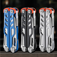 Pince combinée pliante, poignée en aluminium anodisé bleu, acier inoxydable, verrou de sécurité, lame de scie, outil d'urgence EDC pour l'extérieur