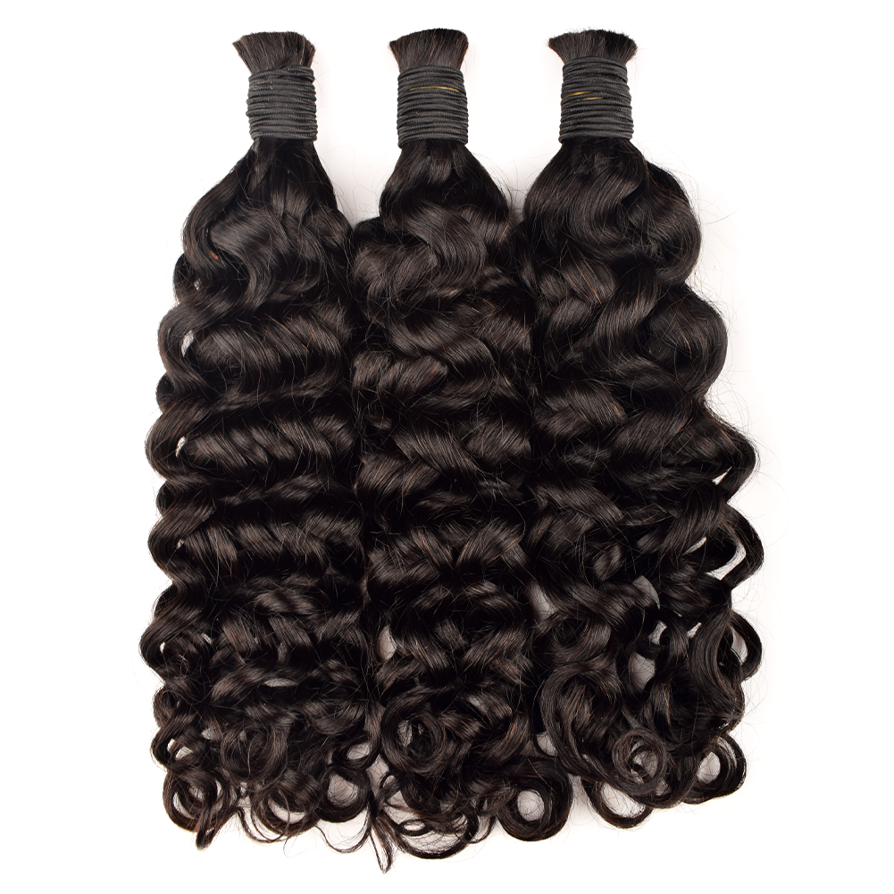 Vast Hair KAMA 100% Human Hair Extensions Curly Boho Braids Bulk Human Hair Bundles for Black Women thumbnail 2