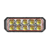 Feux LED de moto Explorer en aluminium blanc jaune flash 4 lentilles 6 lentilles 8 lentilles, lumière rouge bleue de police