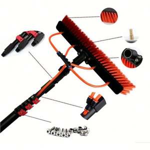 ไม้ยืดทำความสะอาดแบบใช้น้ำพร้อมแปรงขนนุ่มสำหรับแผงโซลาร์เซลล์ ผนังอาคาร และทำความสะอาดกระจกเชิงพาณิชย์ - Product Image 6