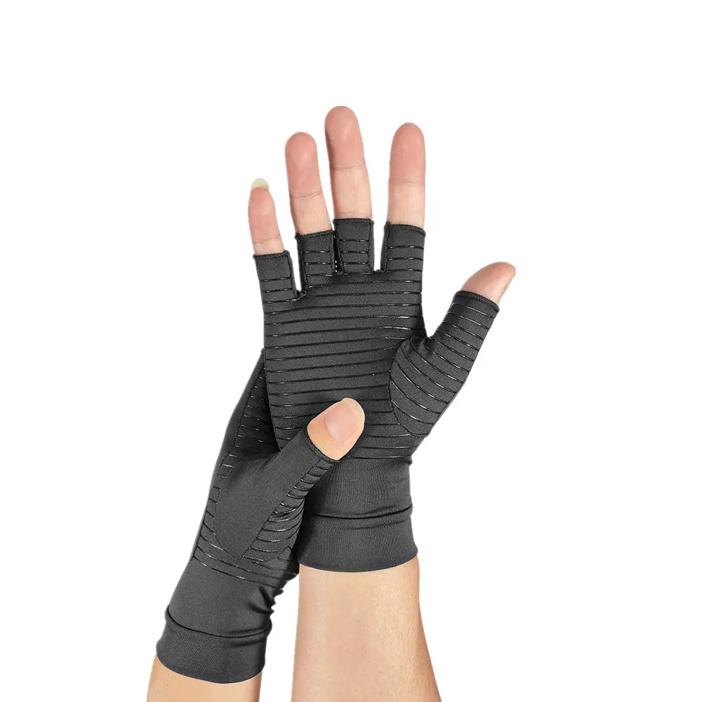 Best Copper Infused Fingerless Arthritis Compression Gloves for Rheumatoid, Tendonitis