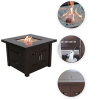 Table de foyer à gaz avec Surface en acier, brûleur d'extérieur à Propane