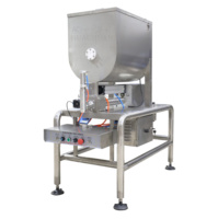 Machine de remplissage semi-automatique à piston HCHS-1600B pour sauce chili, miel, confiture, boissons, avec une capacité de 200 ml et des bouteilles en verre