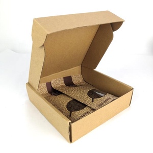 Free sample stock recycled corrugated packaging boxes custom brown gift square paper box for clothing mailer shipping packing