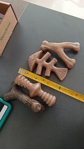 Özelleştirilmiş tasarım köpek <span class=keywords><strong>Y</strong></span> şekli kemik naylon çiğnemek oyuncak sağlam ve dayanıklı Bacon lezzet köpek oyuncak interaktif oyuncaklar - Product Image 2