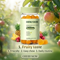 Gummies Probiotiques pour Femmes, Meilleures Ventes Transfrontalières, Ananas Canneberge Sans Sucre, 60 Unités, Complément Alimentaire pour la Santé Intestinale