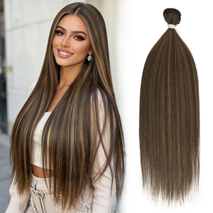 Extensions de cheveux synthétiques lisses et soyeux de 30 pouces, fibre haute température, double trame, sans perte ni nœuds, marque <span class=keywords><strong>Rebecca</strong></span> - Product Image 2