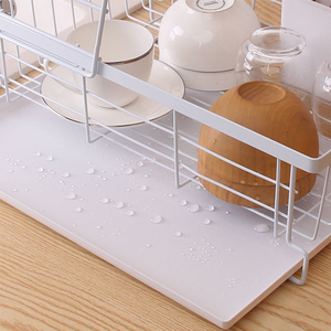 Estante de almacenamiento de Metal de doble capa, estante de almacenamiento de vajilla multifunción para cocina, escurridor de cocina sobre fregadero, estante para platos - Product Image 4