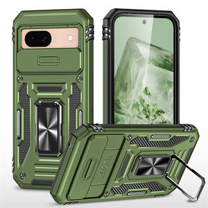 Convient <span class=keywords><strong>pour</strong></span> Google Pixel 7/7Pro/<span class=keywords><strong>7A</strong></span>/8/8Pro/9/9Pro <span class=keywords><strong>coque</strong></span> de téléphone portable hybride TPU + PC avec une fenêtre coulissante <span class=keywords><strong>pour</strong></span> protéger l'objectif - Product Image 1