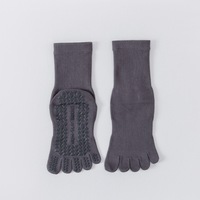 Chaussettes de sport professionnelles antidérapantes en coton à cinq doigts pour le Pilates et le yoga