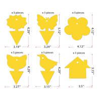 Piège à insectes adhésif pour l'extérieur, 30 pièces, jaune, collant, champignon, moucherons, pièges collants pour plantes