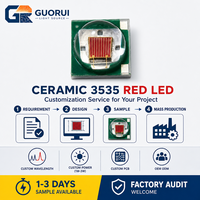 GUORUI3w LED 660nm con Chip Sanan Epileds 3535 3030 2835 SMD, Hoja de Datos del Chip LED 660nm, Luces LED de 3w de Alto Brillo