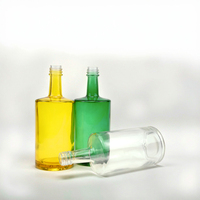 Bouteille en verre à gin de haute qualité, transparente, ronde, 500 ml, 700 ml, 750 ml, couleur personnalisable, vente en gros