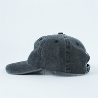 Gorra de Béisbol Vintage de 6 Paneles con Logotipo Personalizado al por Mayor, 100% Algodón Lavado, Estilo Dad Hat, Streetwear, Color Carbón Desgastado