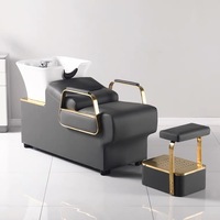 Lit de shampoing de massage thaïlandais de luxe moderne Chaise de salon de coiffure avec repose-pieds