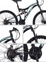 Nouveau modèle de vélo de montagne à suspension intégrale pour homme, 26 pouces, 21 vitesses, frein à disque MTBGO, vélo, cycle, bicicleta pour adulte