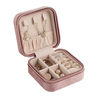 Boîte de rangement pour bijoux Boucles d'oreilles Rangement pour bijoux en velours Bagues Colliers