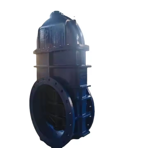 DIN Motorized Gate WCB Cast Steel Flanged Resilient Gate with Actuator Large Diameter Industrial - Product Image 2