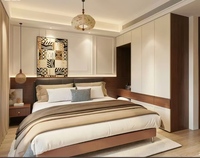 Armoire de chambre moderne en bois massif Yi Gui, 3 tiroirs, grande capacité, écologique, poignées métalliques durables, portes à panneaux surélevés à charnières