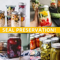 Kit de scellage sous vide électrique en plastique Mason Jar Machine de scellage de stockage des aliments à piles pour bocaux en conserve Application domestique
