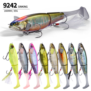 Señuelos de Pesca de Hundimiento Lento 160mm 35g I Brake Whopper con Cola Suave para Lucio y Lubina, Señuelos Duros, Accesorios de Pesca Artificial - Product Image 6