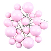Boules en mousse de tailles variées (2 cm, 2,5 cm, 3 cm, 4 cm) avec paillettes, pour décorations de gâteaux, boules brillantes et scintillantes, fournitures de décoration de gâteaux