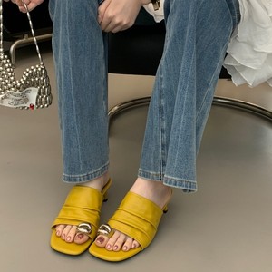 Wedge Sandals Women Summer Open <b>Toe</b> PU Slip-On Fashion Buckle Heel Shoes - Product Image 3