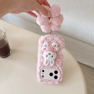 <span class=keywords><strong>Coque</strong></span> de téléphone tendance et luxueuse en fourrure de lapin avec chaîne, antichoc et protection de l'appareil photo pour les femmes, hiver chaud, <span class=keywords><strong>coque</strong></span> pour 11-17 - Product Image 6