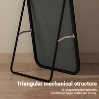 Miroir de maquillage rectangulaire en verre moderne, léger, élégant, fait main, à fixer au mur, pour chambre de fille tendance