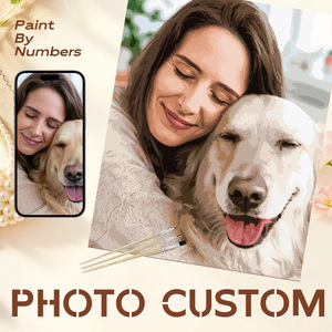 Kits de <span class=keywords><strong>peinture</strong></span> <span class=keywords><strong>par</strong></span> numéros DIY personnalisables avec photo, ensemble de <span class=keywords><strong>peinture</strong></span> à l'huile personnalisée pour adultes, enfants, débutants, dropshipping - Product Image 1