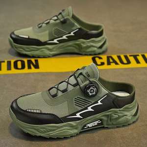 Chaussures de sport décontractées et confortables pour hommes, style basketball, tige en PU, semelle intermédiaire en PVC, semelle extérieure à boucle, légères - Product Image 3