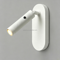 Lampe murale de lecture LED pour hôtel, réglable et rotative, avec interrupteur intégré marche/arrêt, applique murale moderne