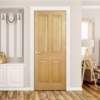 Porte intérieure contemporaine minimaliste Chantadoor à panneau Shaker en polymère, construction bois massif + MDF + PVC, ouverture latérale, insonorisée