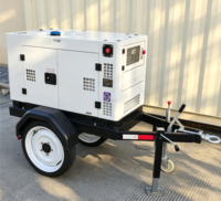 Groupe électrogène diesel mobile silencieux sur remorque avec roues 10KW 12KW 15KW 18KW 20KW 25KW 30KW 40KW 50KW 60KW 80KW 100KW