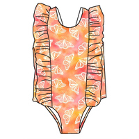 Bikinis de verano para niñas, traje de baño de una pieza con estampado múltiple, novedad