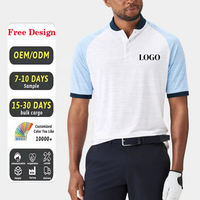 Chemises de golf en jersey jacquard de qualité supérieure, respirantes, anti-humidité, écologiques, séchage rapide, polos de golf pour hommes