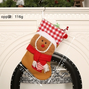 <span class=keywords><strong>Bas</strong></span> de Noël de fête tricotés avec motif de cerf flocon de neige pour décorations de cheminée ornements suspendus d'arbre de Noël sacs-cadeaux - Product Image 2