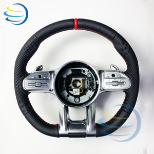 พวงมาลัยหนัง W167 W447รถ Mercedes Benz <span class=keywords><strong>Amg</strong></span> V/E Class กำหนดเองได้สำหรับรถเบนซ์ Mercedes Benz X253 300 63 W212 W213 glb C118 GLS C257 - Product Image 2