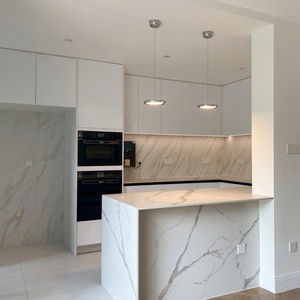 Isla de Cocina y Comedor de Madera Ecológica, Moderna y Minimalista, con Estantes Abiertos, para Uso en Hoteles y Apartamentos - Product Image 5